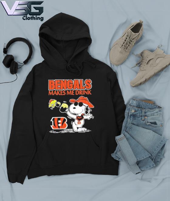 Cincinnati Bengals Snoopy Make Me Drink shirt,sweater, hoodie, sweater,  long sleeve and tank top