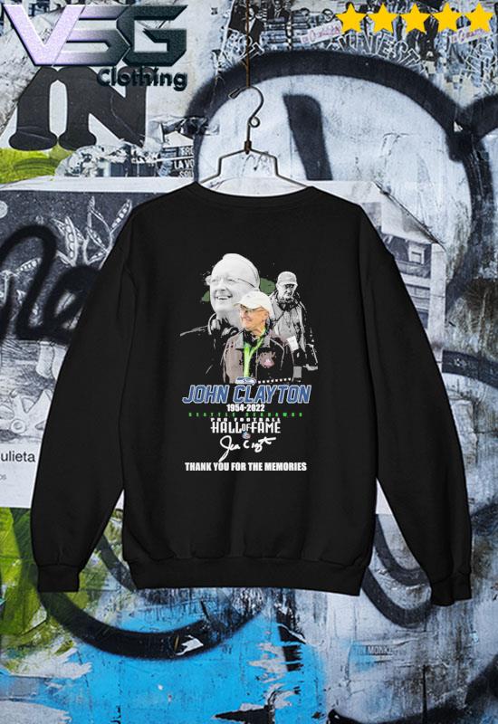 The John Clayton Seattle Seahawks 1954 2022 Pro Football Hall Of Fame Thank  you signature shirt, hoodie, sweater, long sleeve and tank top