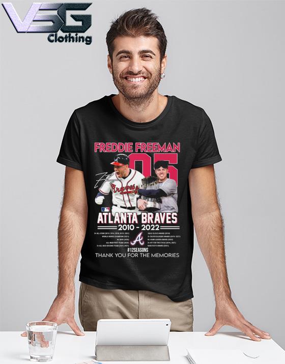 Freddie Freeman 05 Atlanta Braves 2010 2022 signature shirt