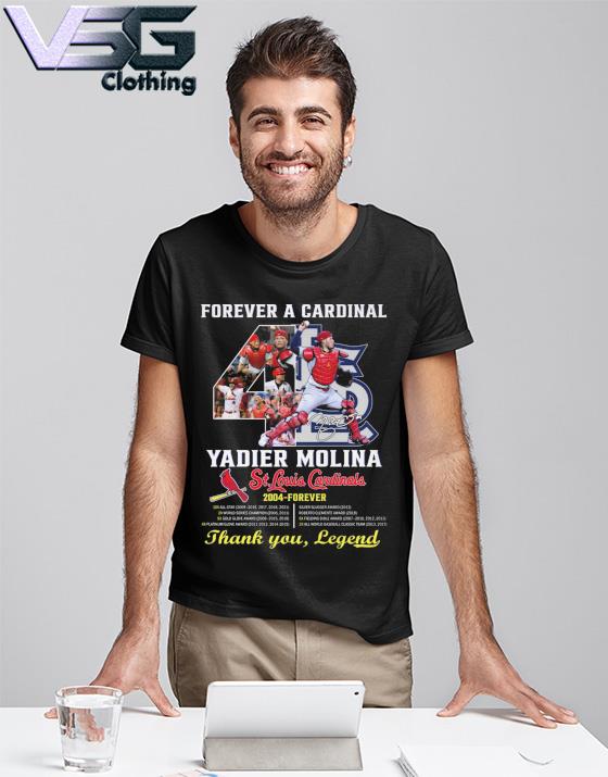 Yadier Molina St.Louis Cardinals 2004 - present always a Cardinal Shirt  Hoodie Sweatshirt - FridayStuff