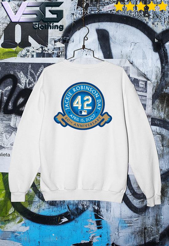 Jackie Robinson Dodgers 60th anniversary logo shirt