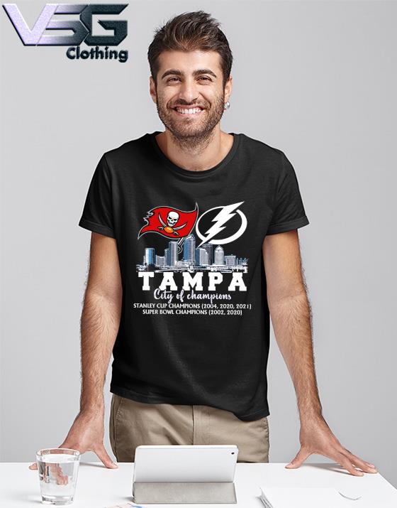 Tampa bay Buccaneers and Lightning Tampa City of champions Stanley Cup and Super  BOWL champions shirt, hoodie, sweater, long sleeve and tank top