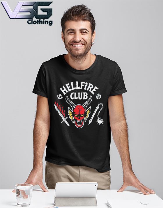 Stranger Things 4 Hellfire Club Skull & Weapons T-Shirt, hoodie