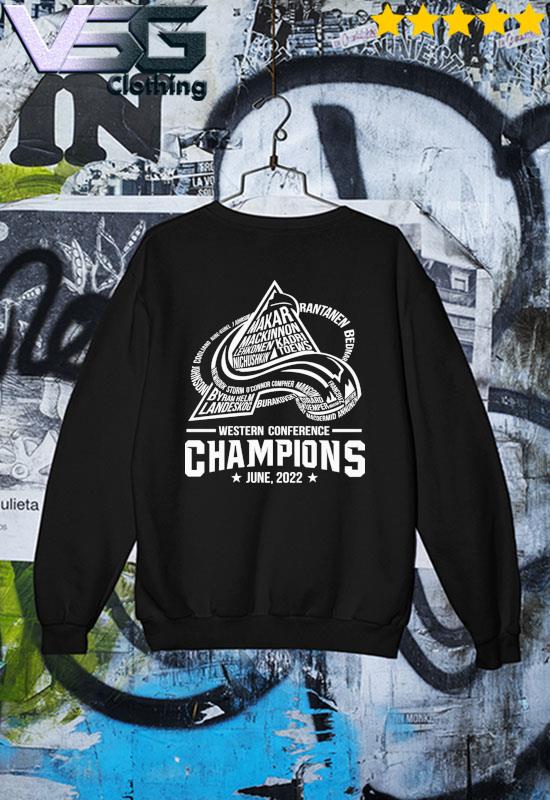 Colorado Avalanche Team Name Western Conference Champions June 2022 s Sweater