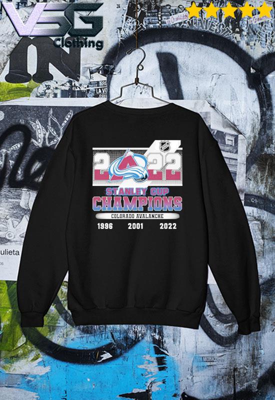 Colorado Avalanche Stanley Cup champions 1996 2001 2022 Shirt