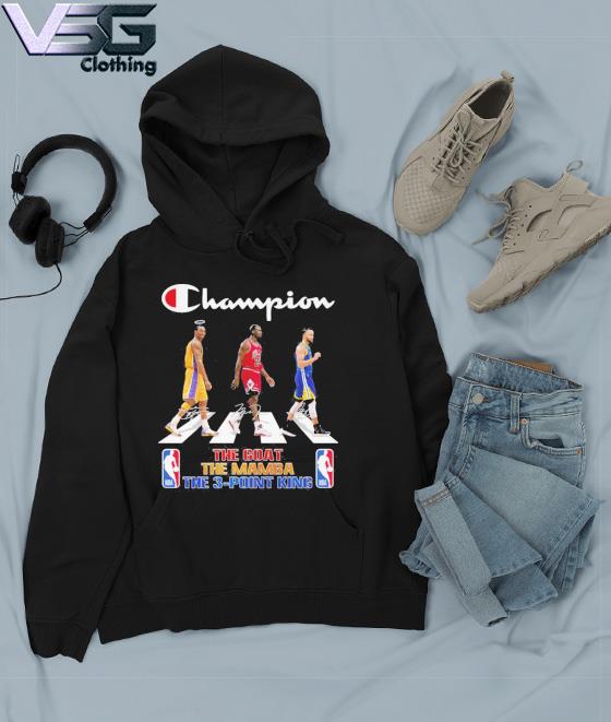 Champions Bryant and Jordan and Curry abbey road the Goat the Mamba the 3-Point King NBA signatures s Hoodie