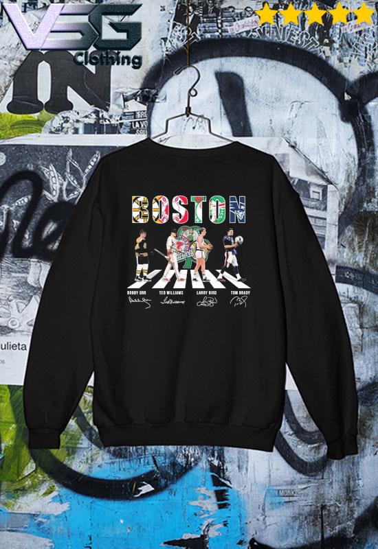 Boston Skyline Sports Teams Bobby Orr And Larry Bird Signatures Shirt,  hoodie, sweater, long sleeve and tank top