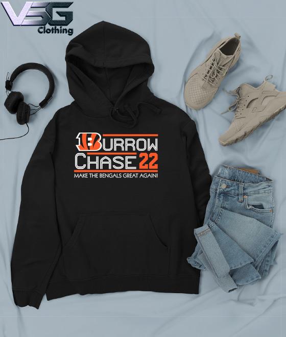 Burrow Chase 22 make the Bengals great again shirt, hoodie