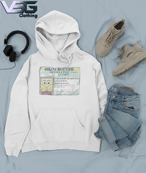 Bikini bottom best sale driver's license hoodie