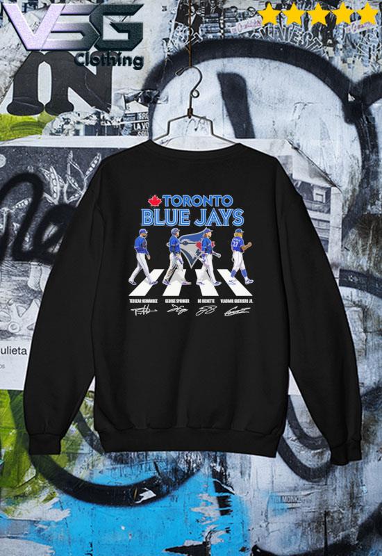 Toronto Blue Jays Teoscar Hernandez George Springer Bo Bichette Vladimir  Guerrero Jr abbey road signatures shirt, hoodie, sweater, long sleeve and  tank top