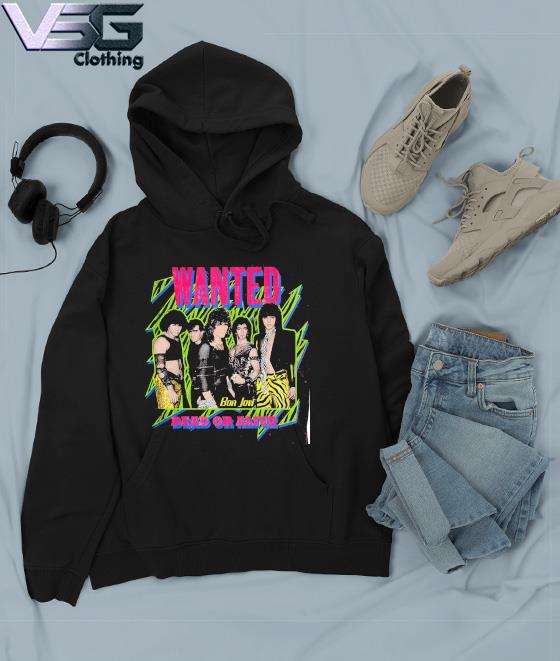 Wanted Dead Or Alive Neon Bon Jovi T-Shirt Hoodie