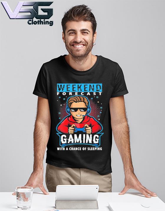 Weekend Forecast Gaming Cool Gamer Teen Boy Video Games