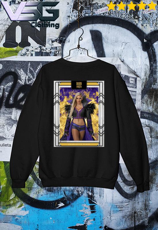 Charlotte Flair Sweater Womens Medium White Gold WWE Born to Conquer Hoodie