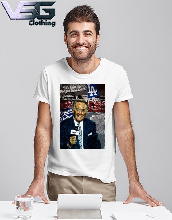 Vin Scully shirt // Dodgers shirt // It’s Time For Dodger Baseball shirt //  Vin Scully memorial shirt