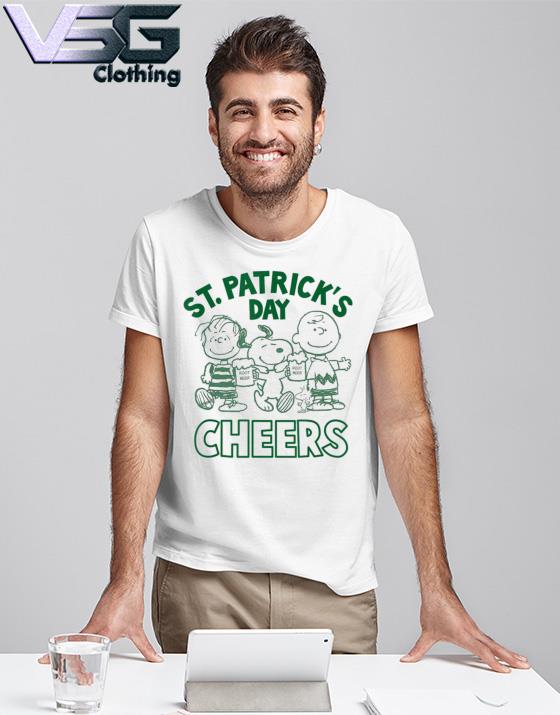 Official Peanuts Snoopy St. Patrick's Charlie Brown Cheers T-Shirt