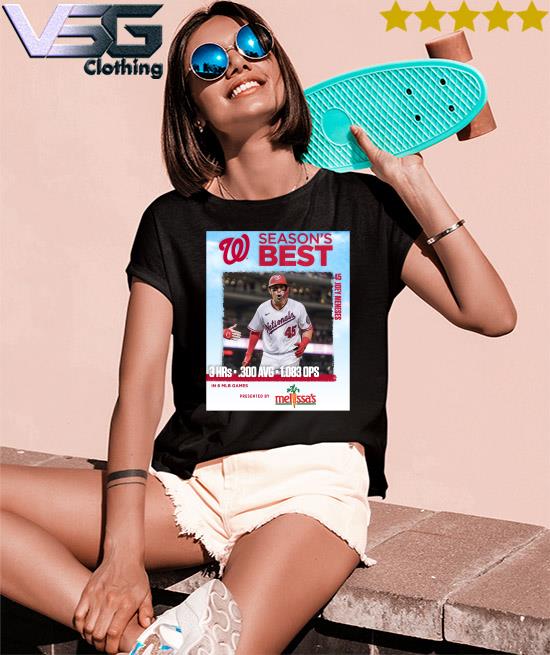 Season' Best 45 Joey Meneses in 6 MLB Games presented by Melissa's shirt