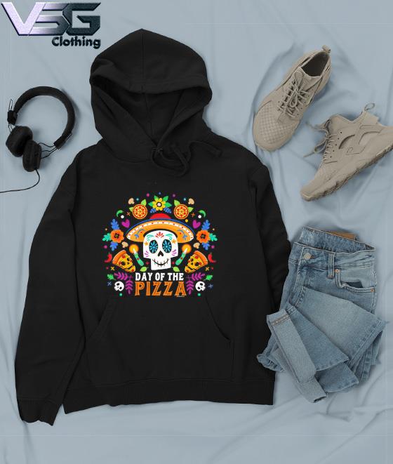 Sugar Skull Day of the Pizza Halloween T-Shirt Hoodie Sugar Skull Day of the Pizza Halloween T-Shirt Hoodie