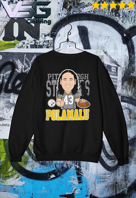 Troy Polamalu Pittsburgh Steelers Mitchell & Ness Youth Caricature Graphic  T-Shirt, hoodie, sweater, long sleeve and tank top