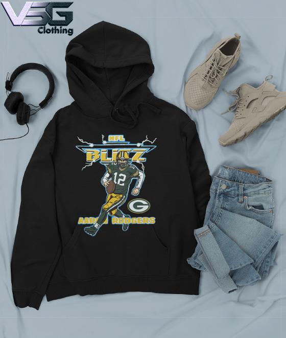 Aaron Rodgers NFL Blitz Green Bay Packers lighting Retro T Shirt - Bring  Your Ideas, Thoughts And Imaginations Into Reality Today