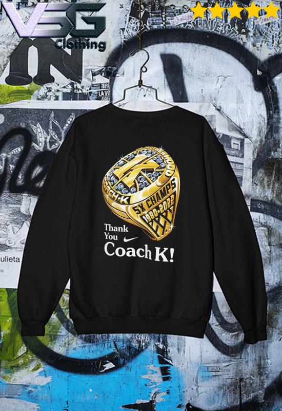 Coach K Retirement Ring Tee by Nike shirt – Vsgclothing