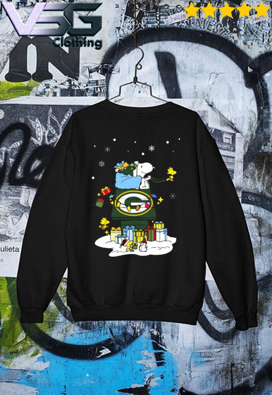 Snoopy Green Bay Packers Christmas Shirt - Lelemoon