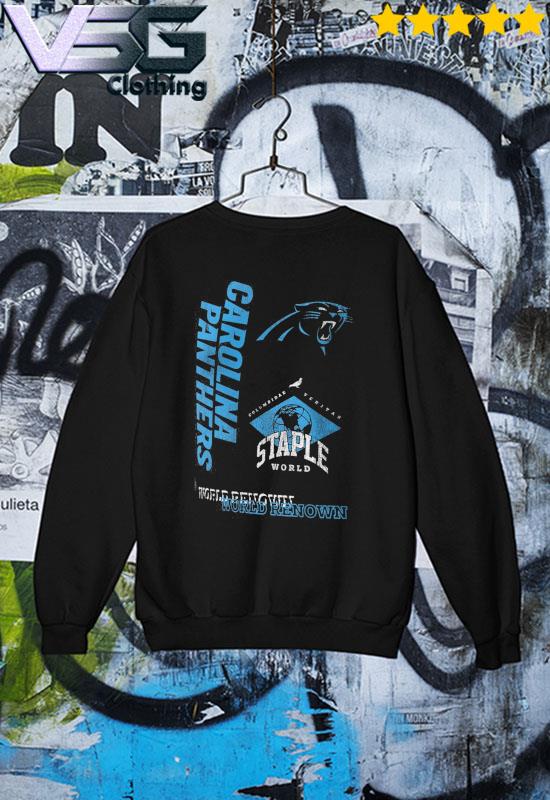 Men's NFL x Staple Black Carolina Panthers World Renowned T-Shirt