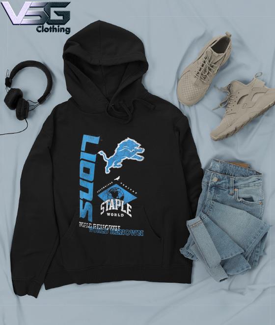 NFL x Staple Black Detroit Lions World Renowned T-Shirt, hoodie