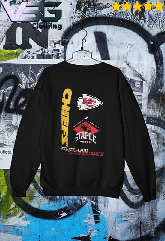 Kansas City Chiefs NFL x Staple World Renowned Long Sleeve T-Shirt - Black