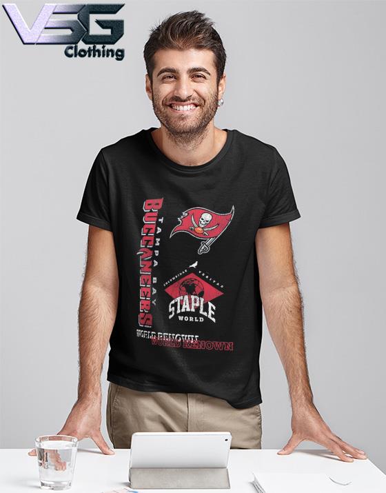 Men's NFL x Staple Black Tampa Bay Buccaneers World Renowned T-Shirt