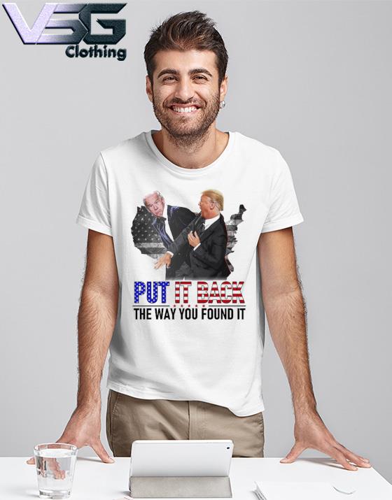 Official Donald Trump Slap Joe Biden put it back the way You found it American flag shirt