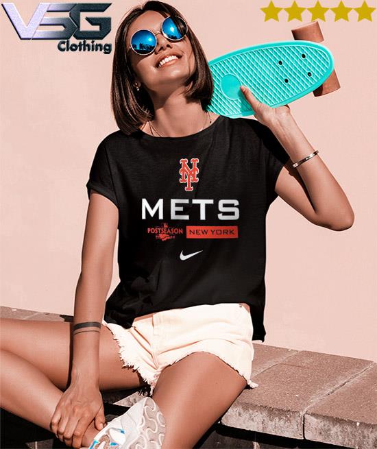 Official official MLB New York Mets Nike 2022 Postseason Authentic Collection Dugout T-Shirt