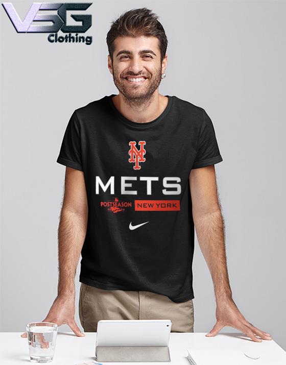 Original official 2022 Nike New York Mets Postseason Authentic Collection Dugout T-Shirt T-Shirt