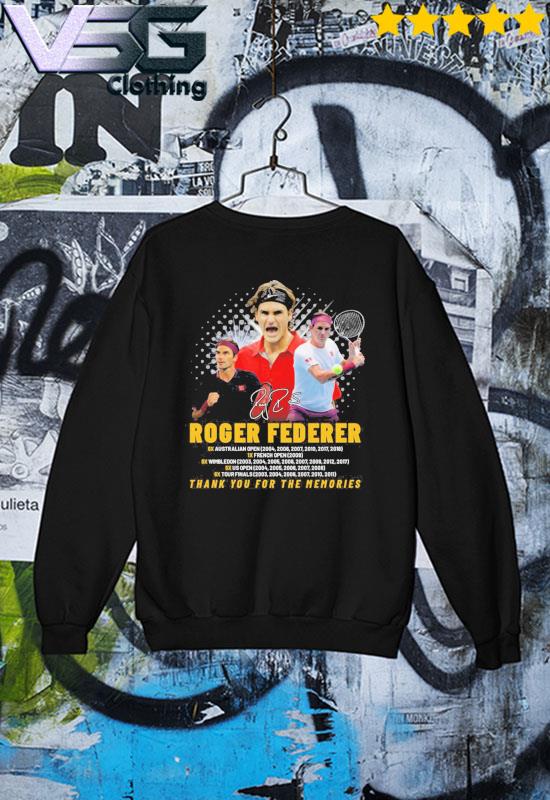 Roger Federer 6x australian open 6x tour finals thank you for the memories signatures s Sweater