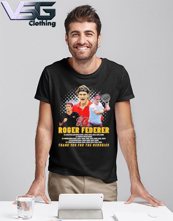 Roger Federer 6x australian open 6x tour finals thank you for the memories signatures s T-Shirt