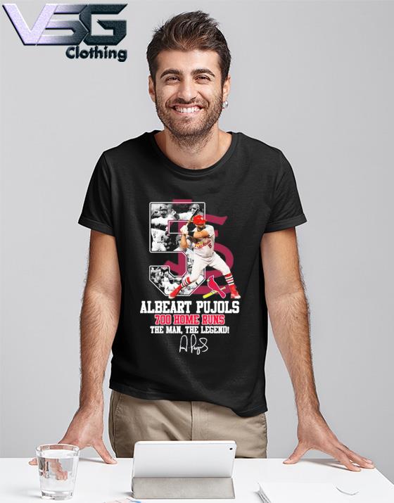 St Louis Cardinals Albert Pujols 700 Home Runs The Man The Legend Signature  Shirt