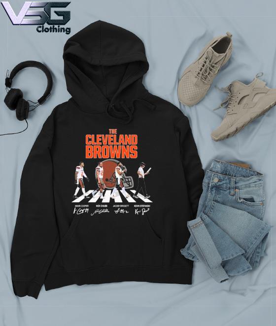 Official The Cleveland Browns Amari Cooper Nick Chubb Jacoby Brissett Kevin  Stefanski abbey road signatures shirt, hoodie, sweater, long sleeve and  tank top