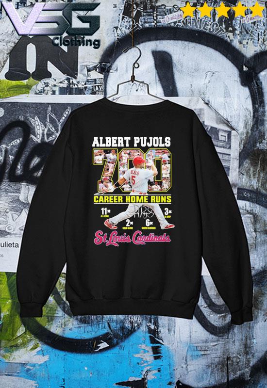 Albert Pujols 3x Mvp 11 all star 700 hr club Hall of Fame s Sweater Albert Pujols 3x Mvp 11 all star 700 hr club Hall of Fame s Sweater