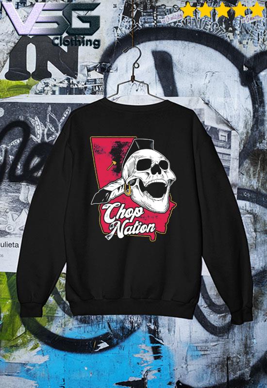 Atlanta Braves Skull Chop Nation 2022 shirt, hoodie, sweater, long