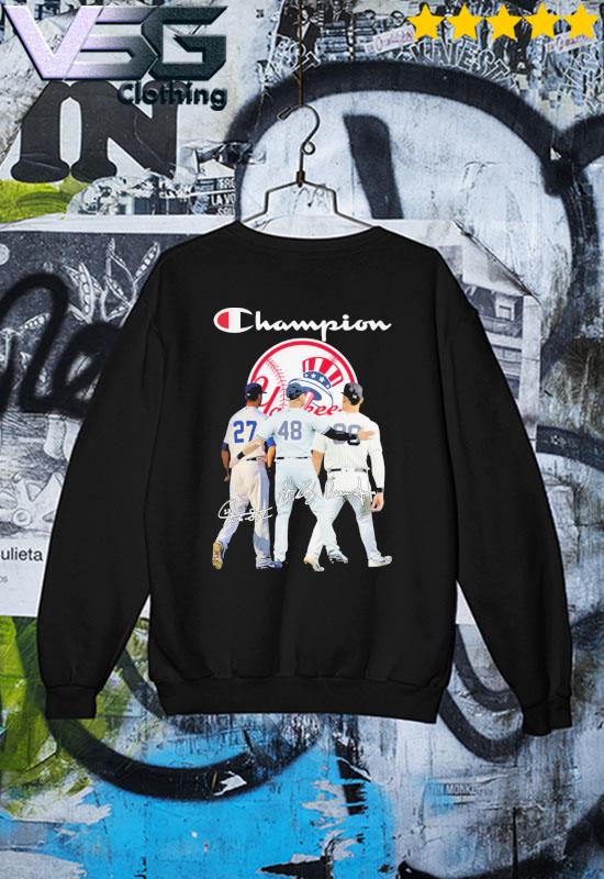Champion New York Yankees Matty Alou Aaron Judge And Anthony Vincent Rizzo  signatures shirt, hoodie, sweater, long sleeve and tank top