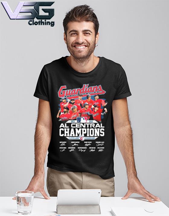 Cleveland Guardians 2022 Al central division champions signatures shirt,  hoodie, sweater and v-neck t-shirt