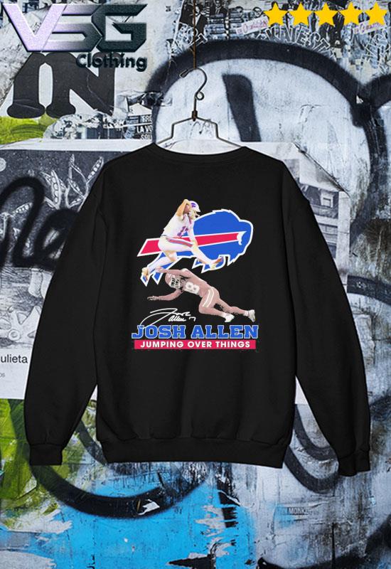 Gildan, Shirts, Josh Allen Jumping Buffalo Bills White Unisex T Shirt