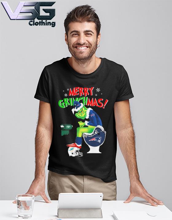 Merry Grinchmas The Grinch Buffalo Bills New England Patriots New York Jets  toilet paper Christmas shirt, hoodie, sweater, long sleeve and tank top