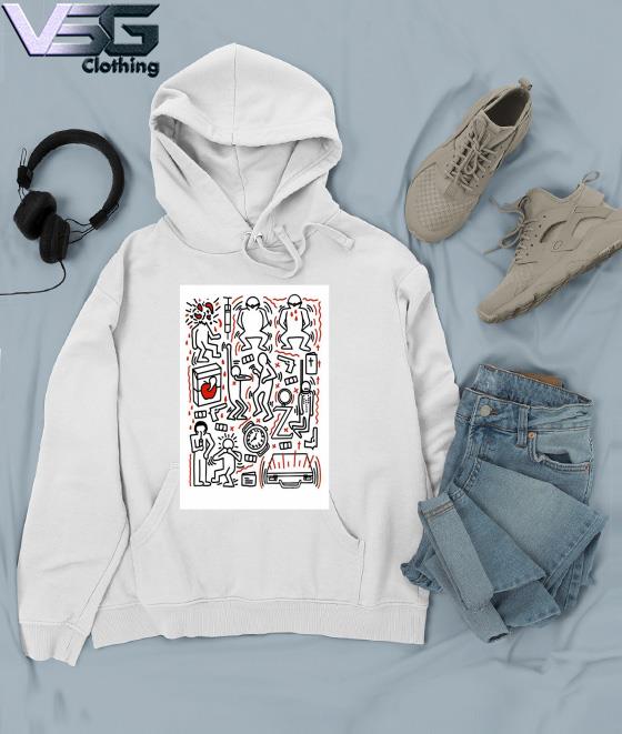 My Pulp Fiction by Keith Haring White Poster shirt hoodie