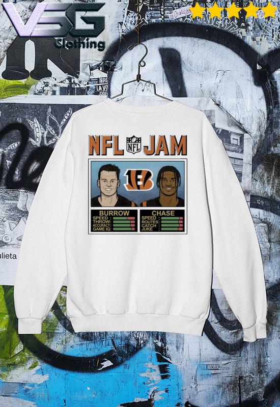 NFL shop men's cincinnatI bengals ja'marr chase and Joe burrow homage NFL  jam shirt, hoodie, sweater, long sleeve and tank top