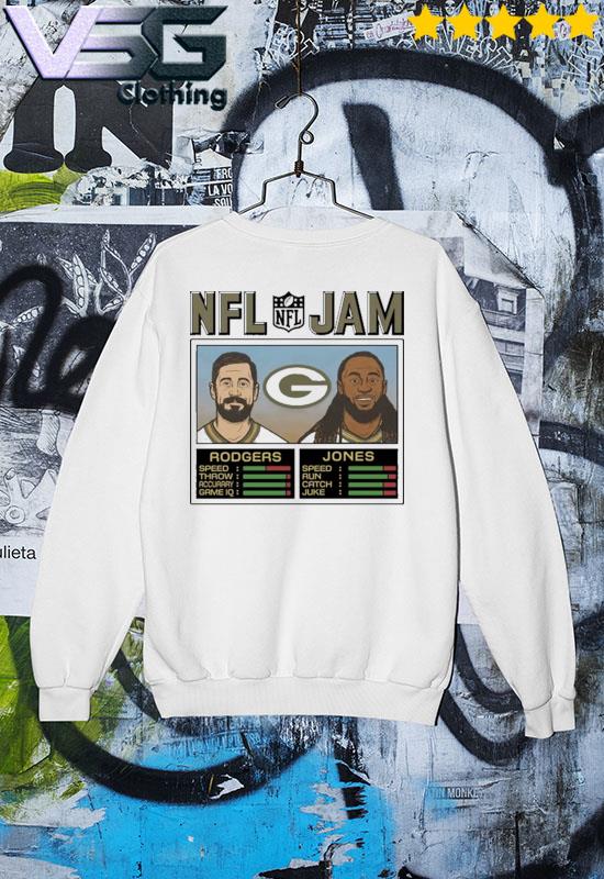 NFL Jam Green Bay Packers Rodgers and Jones shirt, hoodie, sweater