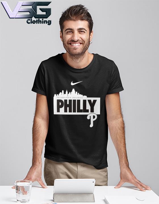 Nike Philadelphia Phillies Black Local Nickname Skyline 2022 T
