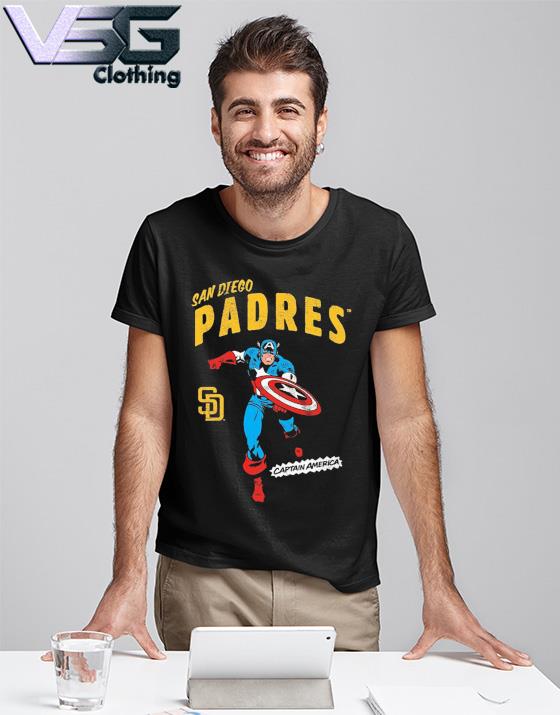 San Diego Padres Youth Team Captain America Marvel T-Shirt, hoodie,  sweater, long sleeve and tank top