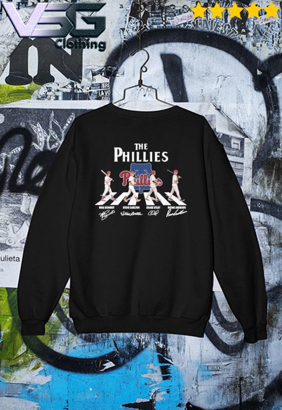 Philadelphia Phillies Mike Schmidt, Steve Carlton and Chase Utley and  Richie Ashburn Abbey road signatures shirt, hoodie, sweater, long sleeve  and tank top