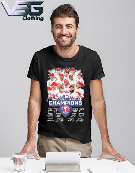 Philadelphia Phillies 2022 National league champions signatures shirt,  hoodie, sweater, long sleeve and tank top