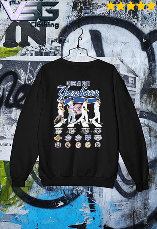 The Core Four New York Yankees abbey road signatures shirt, hoodie